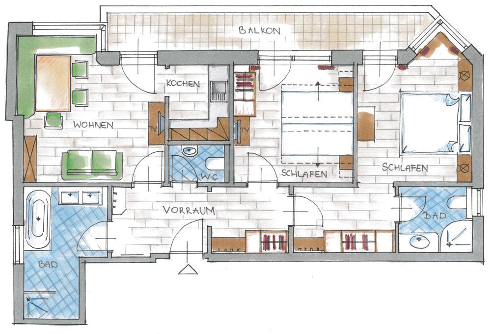 Appartements Alpenkristall Zell am Ziller Pokoj fotografie